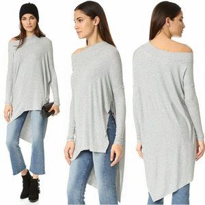 We The Free Gray Grapevine Hi Low Tunic Top